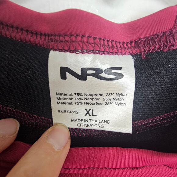 NRS Hydroskins Red Pink Short Sleeve Top Mock Neck Men XL - Picture 7 of 12